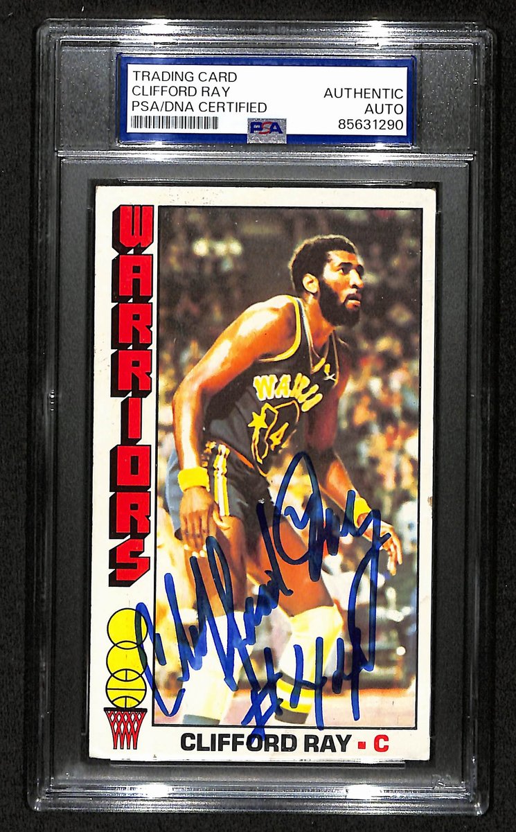 Clifford Ray Signed/Auto 1976-77 TOPPS Card #109 Warriors PSA/DNA 201357