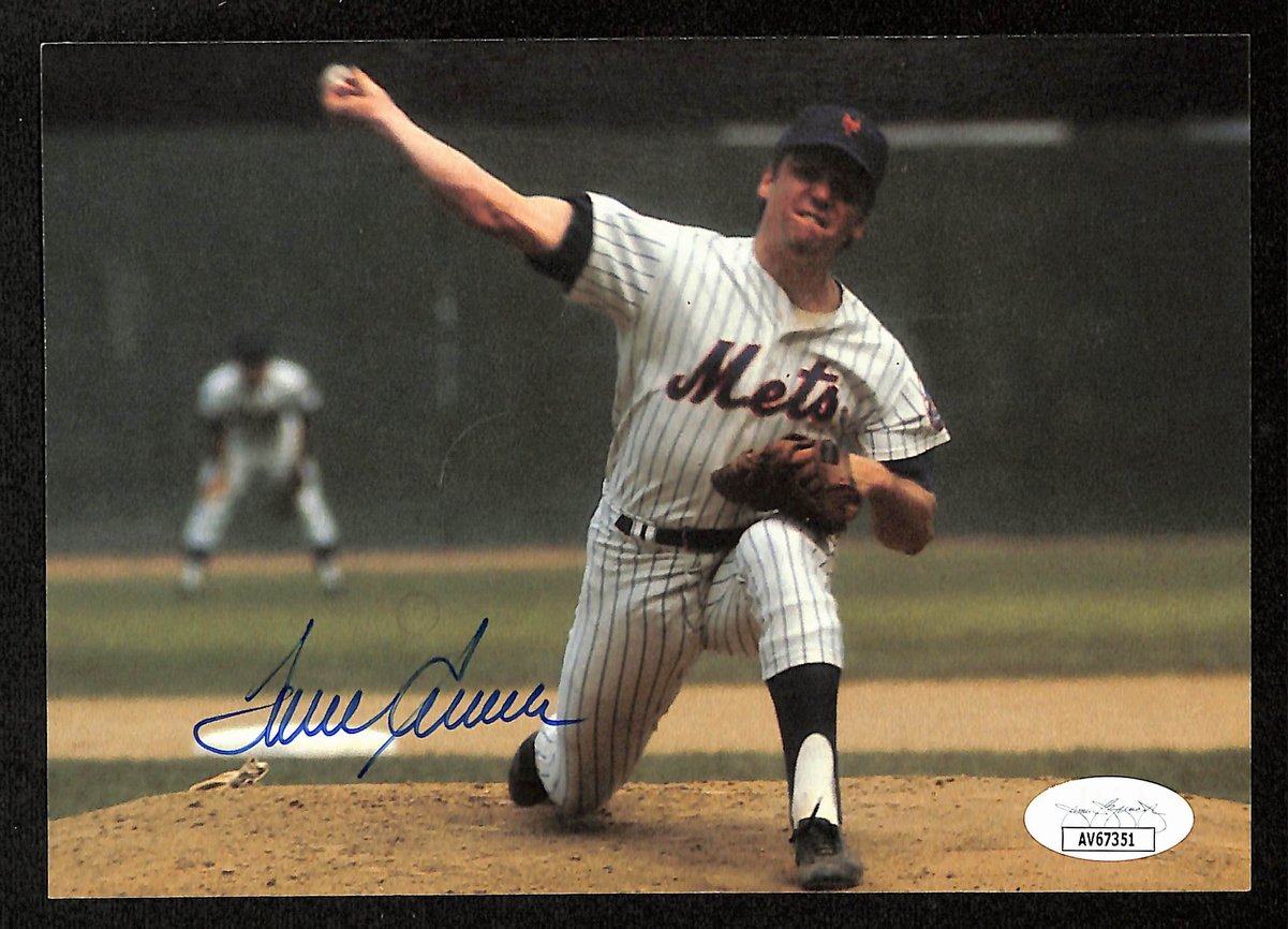 Tom Seaver HOF Signed/Autographed 5x7 New York Mets Photo Post Card JSA 201468