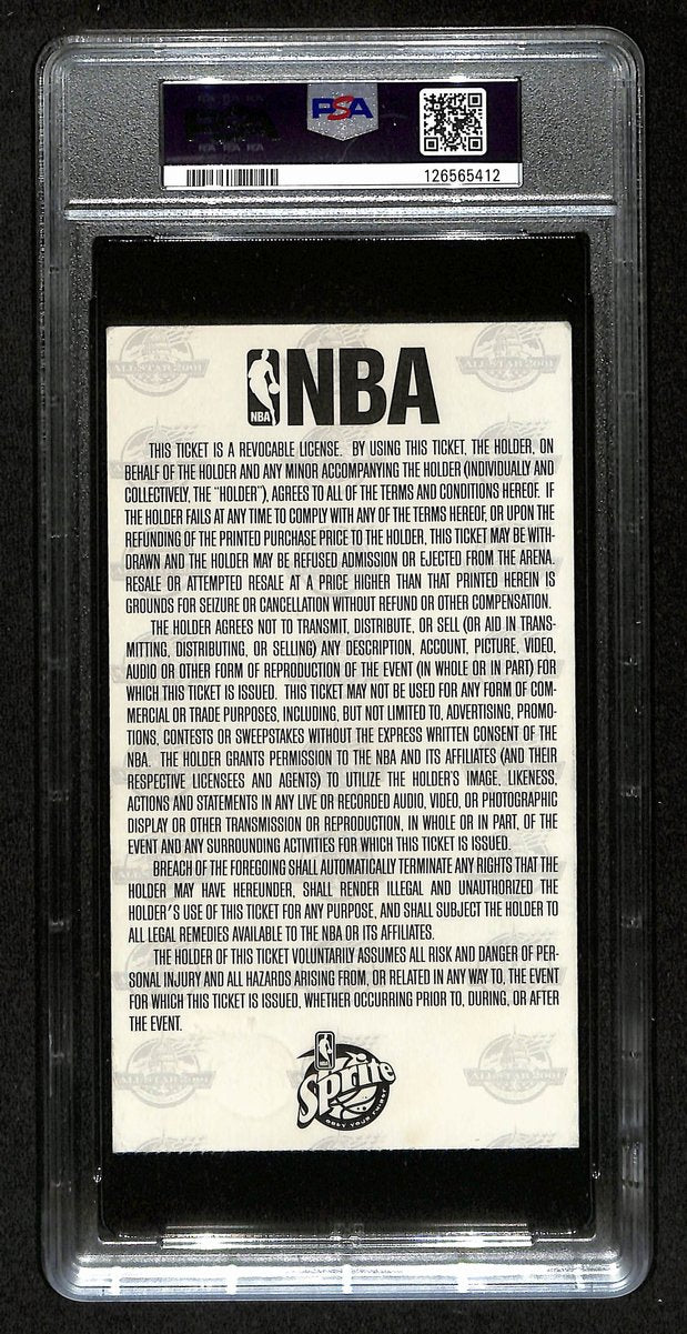February 11, 2001 NBA All-Star Game Ticket Stub Iverson MVP PSA EX 5  201398