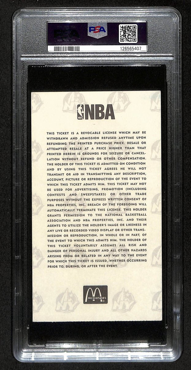 February 8, 1998 NBA All-Star Game Ticket Stub Jordan MVP PSA VG-EX 4  201406