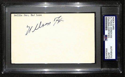 Nellie Fox/Dick Donovan Signed/Auto 3x5 Index Card White Sox PSA/DNA 201411