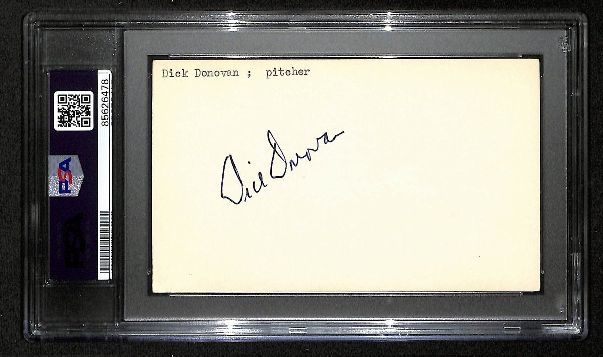 Nellie Fox/Dick Donovan Signed/Auto 3x5 Index Card White Sox PSA/DNA 201411