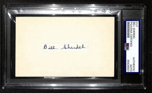 Bill Sherdel Signed/Autographed Cut on 3x5 Index Card 1926 Cardinals PSA/DNA