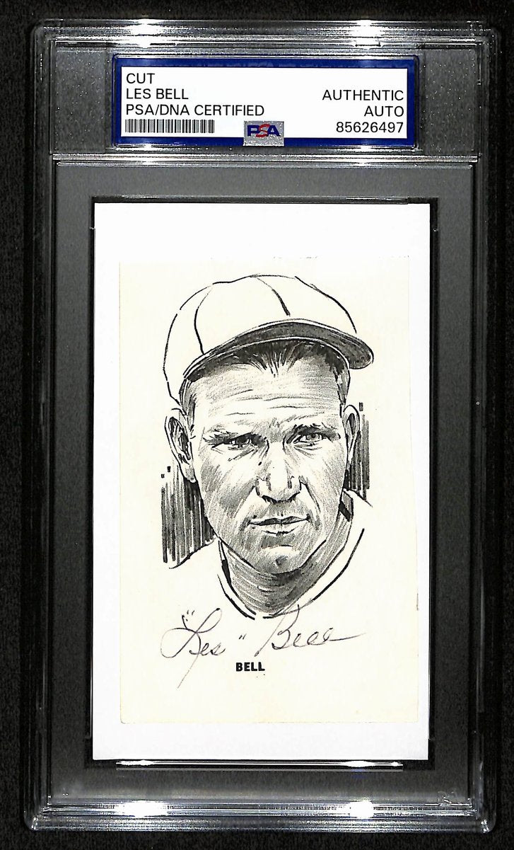 Les Bell Signed/Autographed Cut Photo on 3x5 Index Card 1926 Cardinals PSA/DNA