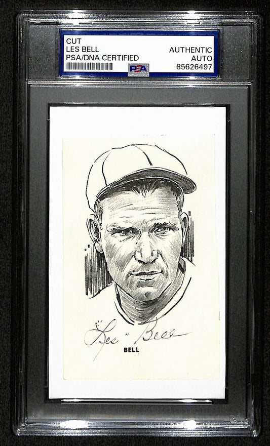 Les Bell Signed/Autographed Cut Photo on 3x5 Index Card 1926 Cardinals PSA/DNA