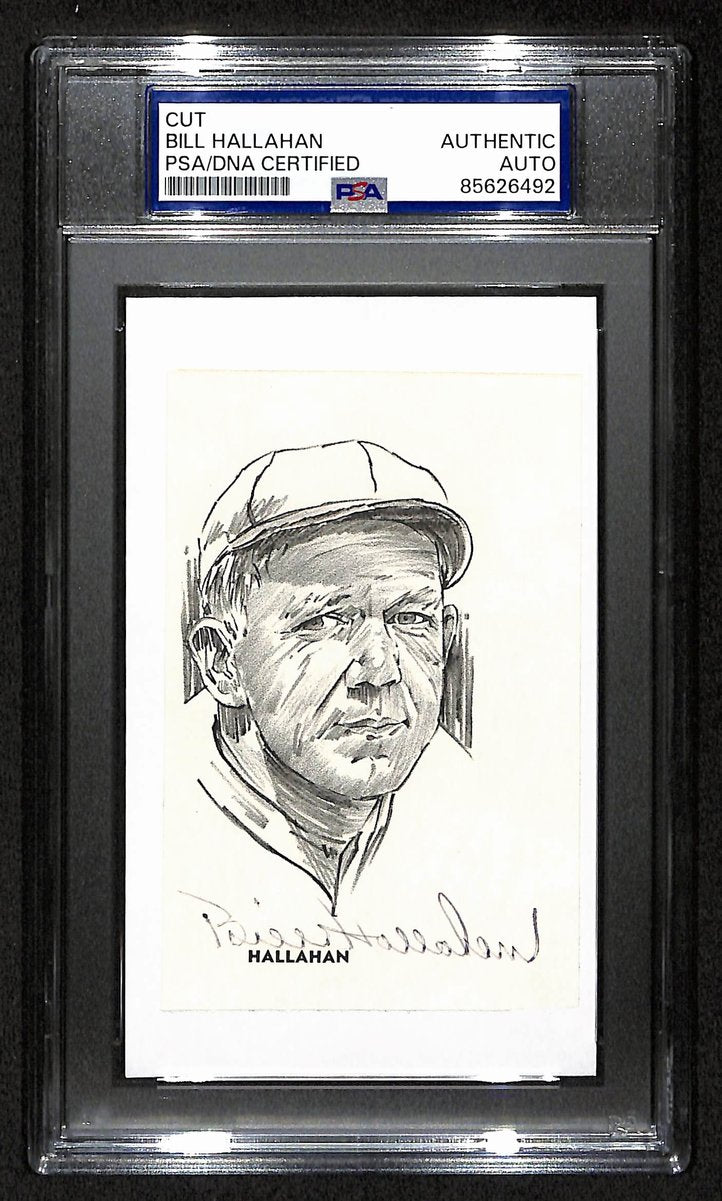 Bill Hallahan Signed/Auto Cut Photo on 3x5 Index Card 1926 Cardinals PSA/DNA
