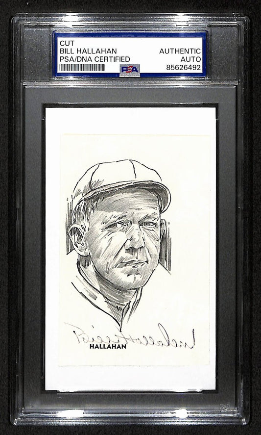 Bill Hallahan Signed/Auto Cut Photo on 3x5 Index Card 1926 Cardinals PSA/DNA