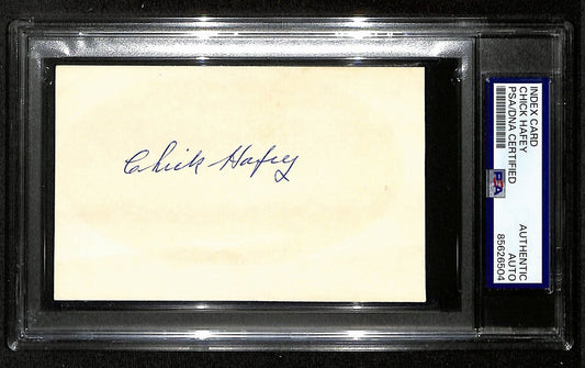 Chick Hafey HOF Signed/Auto 3x5 Index Card 1926 Cardinals PSA/DNA 201427