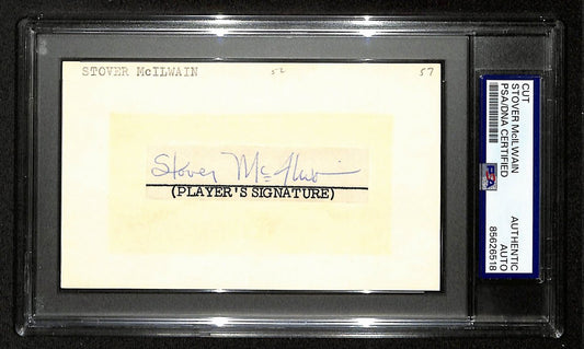 Stover McIlwain Signed/Auto Cut on 3x5 Index Card White Sox PSA/DNA 201434