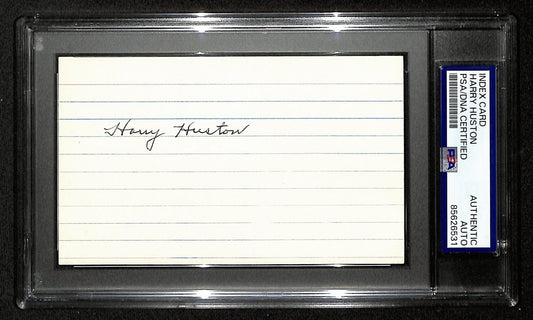 Harry Huston Signed/Autographed 3x5 Index Card 1906 Phillies PSA/DNA 201438