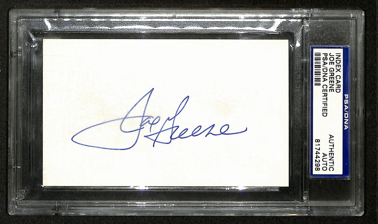 Joe Greene HOF Signed/Auto 3x5 Index Card Pittsburgh Steelers PSA/DNA 201443