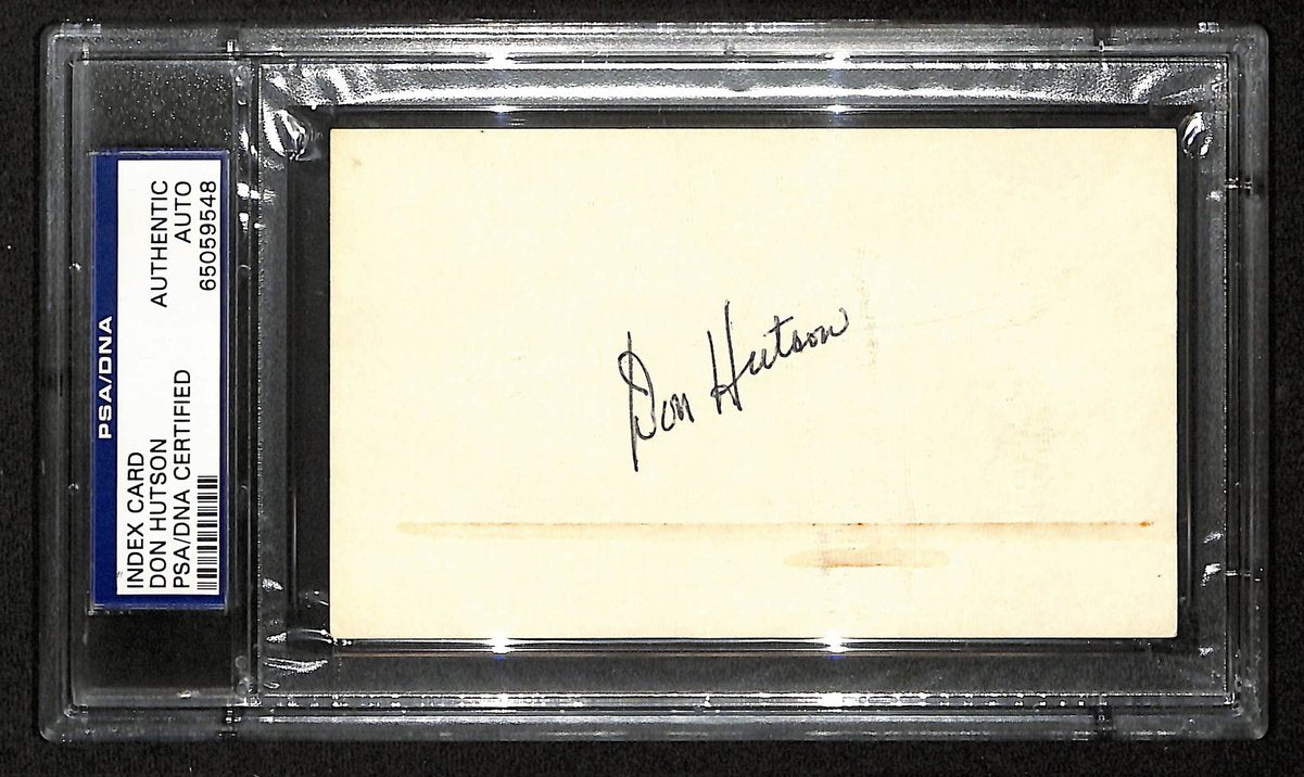 Don Hutson HOF Signed/Auto 3x5 Index Card Green Bay Packers PSA/DNA 201444