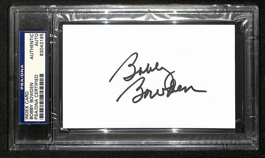 Bobby Bowden Signed/Auto 3x5 Index Card Florida State Coach PSA/DNA 201448