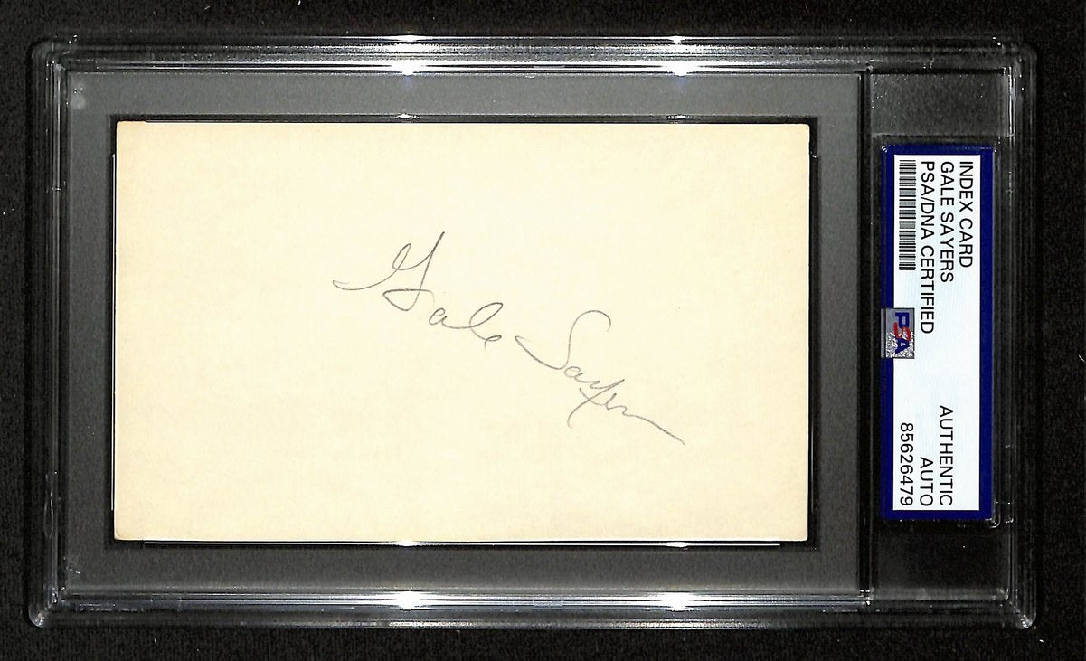 Gale Sayers HOF Signed/Auto 3x5 Index Card Chicago Bears PSA/DNA 201453