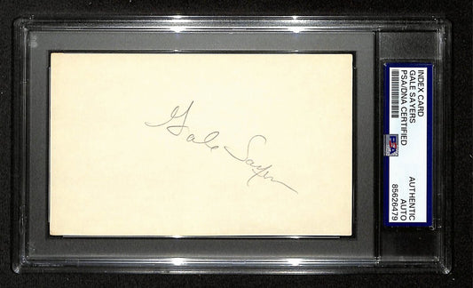 Gale Sayers HOF Signed/Auto 3x5 Index Card Chicago Bears PSA/DNA 201453