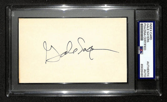 Gale Sayers HOF Signed/Auto 3x5 Index Card Chicago Bears PSA/DNA 201454