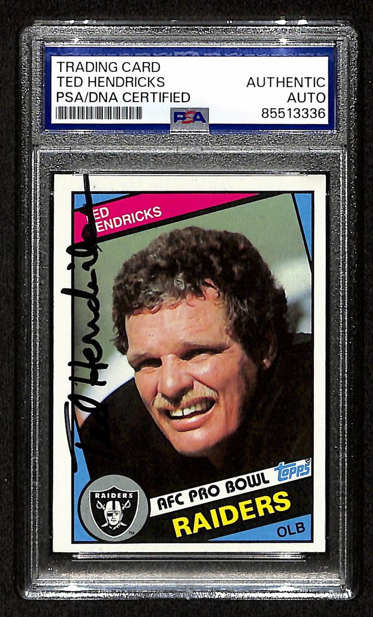 Ted Hendricks HOF Signed/Autographed 1988 Topps #110 Raiders PSA/DNA 201480