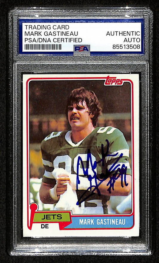 Mark Gastineau Signed/Autographed 1981 Topps #342 RC Rookie Jets PSA/DNA 201478