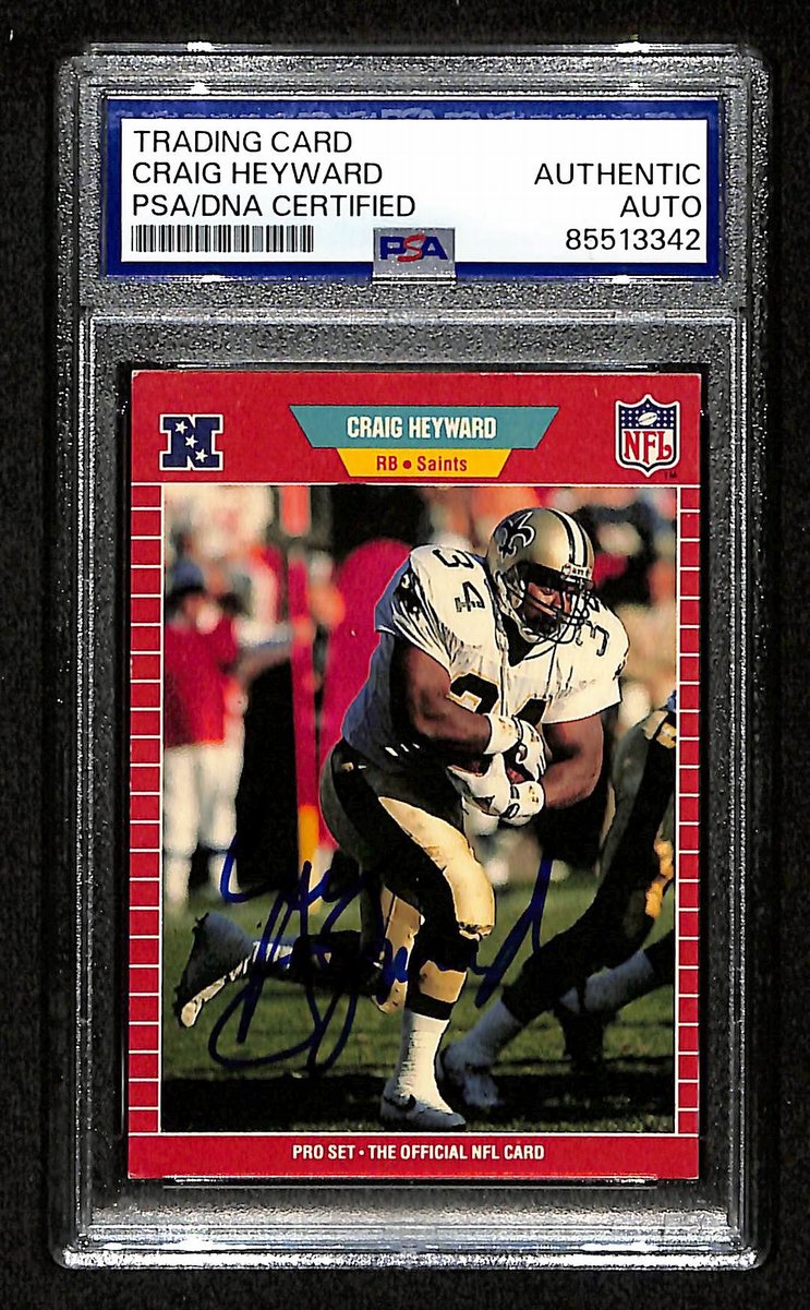 Craig Heyward Signed/Autograph 1989 Pro Set RC Rookie #267 Saints PSA/DNA 201481