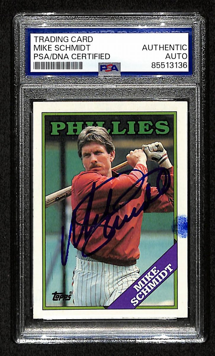 Mike Schmidt HOF Signed/Autographed 1988 Topps #600 Phillies PSA/DNA 201494