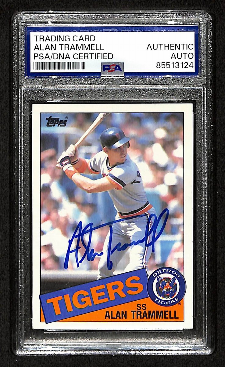 Alan Trammell HOF Signed/Autographed 1985 Topps #690 Tigers PSA/DNA 201495