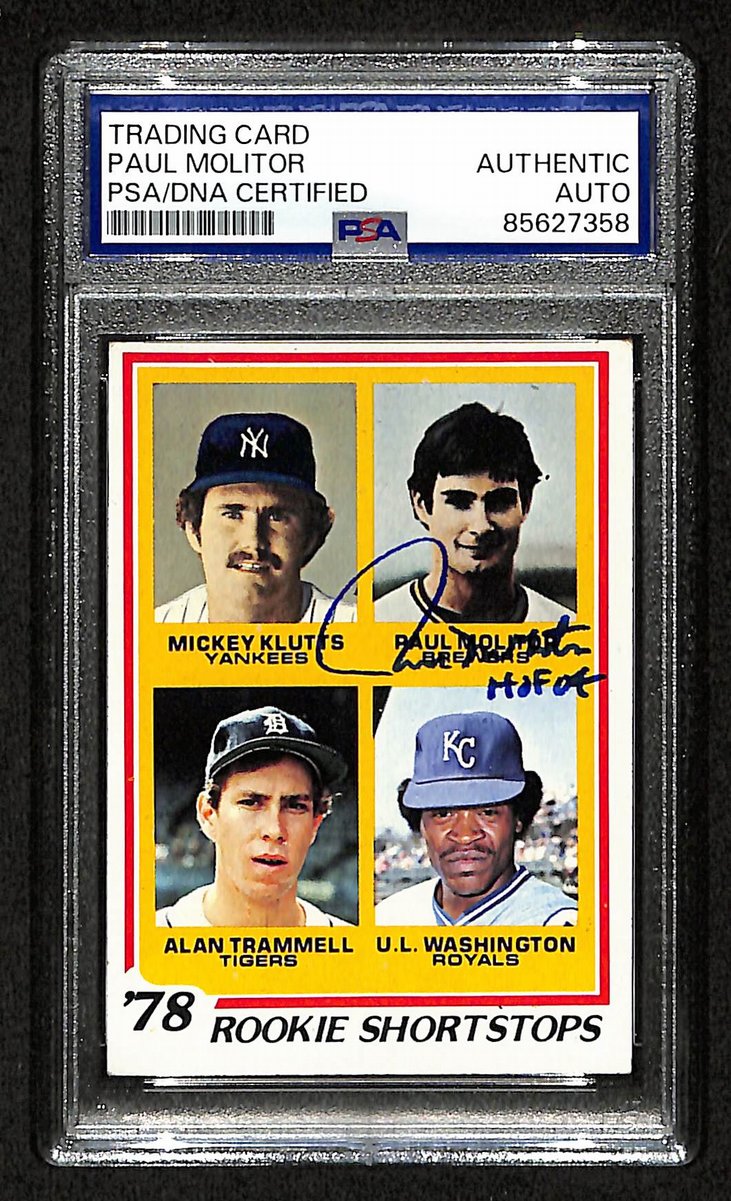 Paul Molitor HOF Signed/Inscribed 1978 Topps RC #707 Brewers PSA/DNA 201497