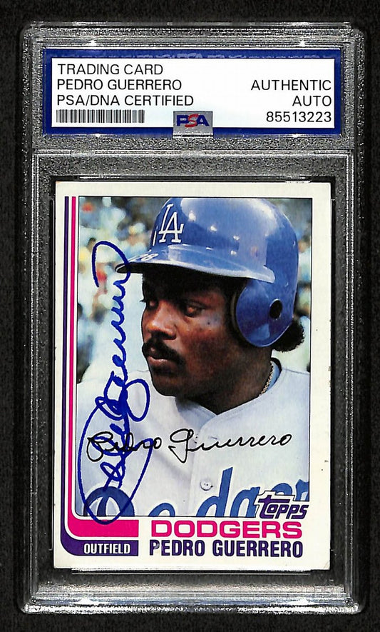 Pedro Guerrero Signed/Autographed 1982 Topps #247 Dodgers PSA/DNA 201500