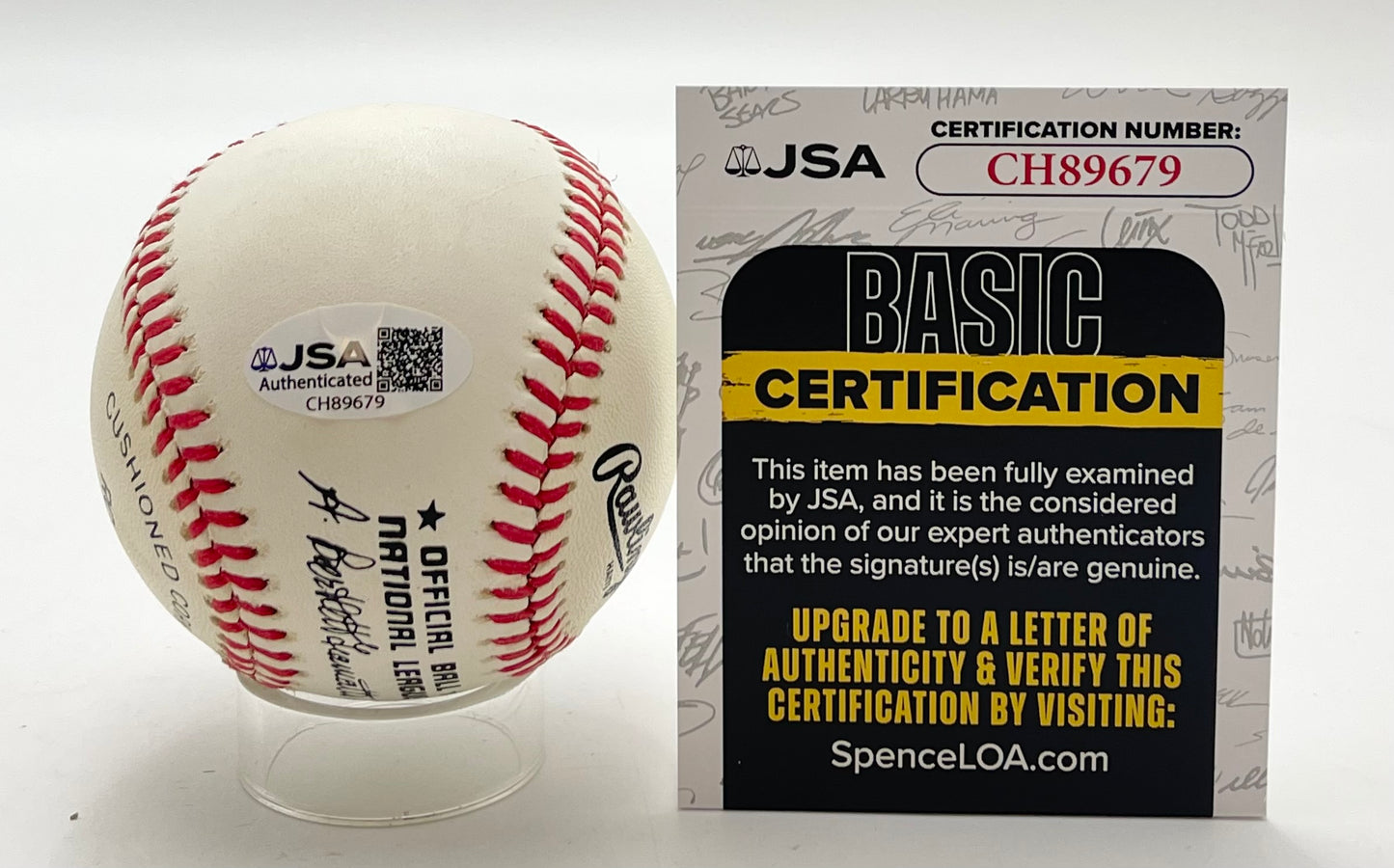 Pete Rose Signed/Autographed ONL Baseball Cincinnati Reds JSA 201089