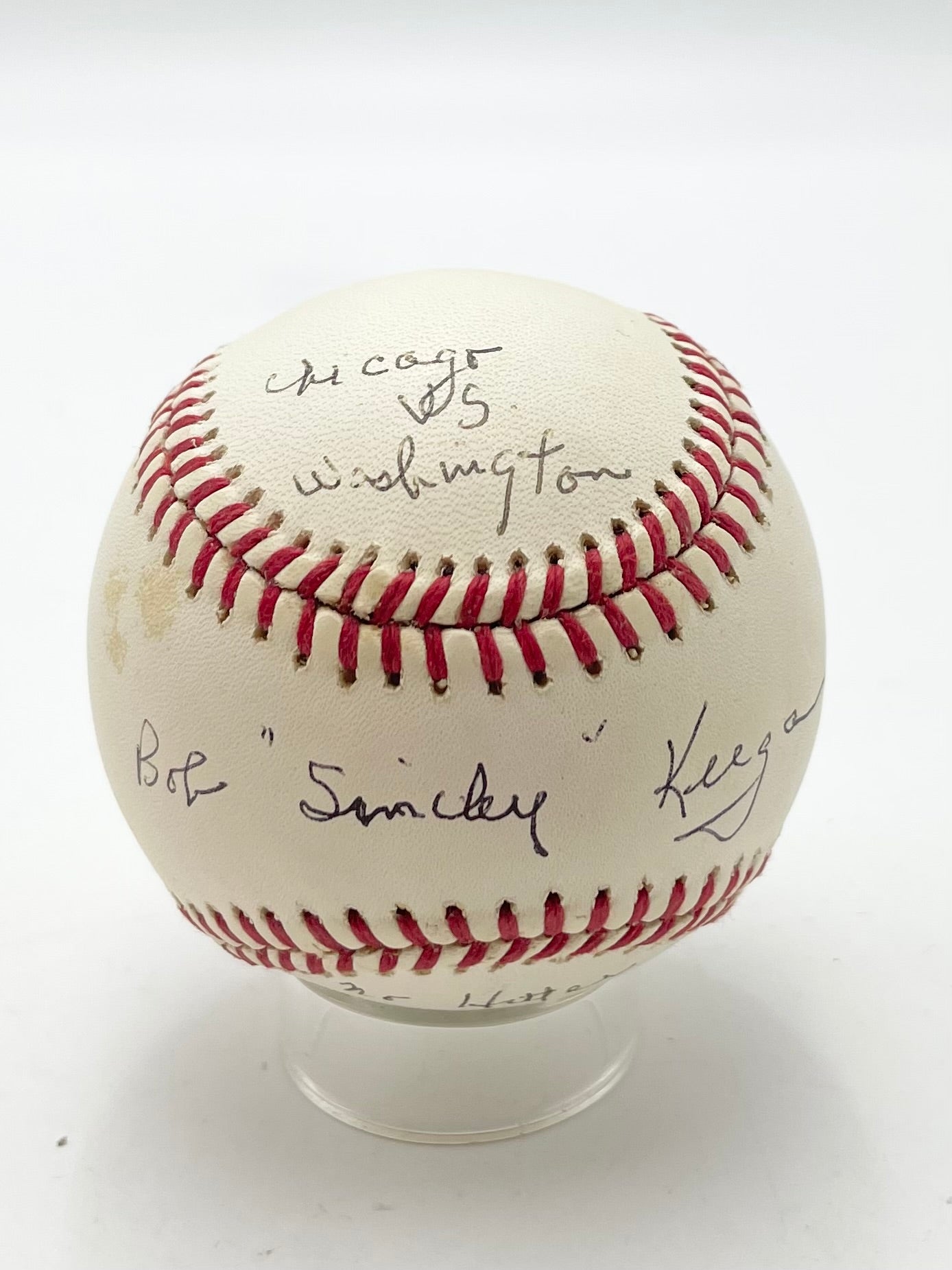 Bob Keegan Signed/Inscribed OAL Baseball 1957 No Hitter White Sox JSA 201088