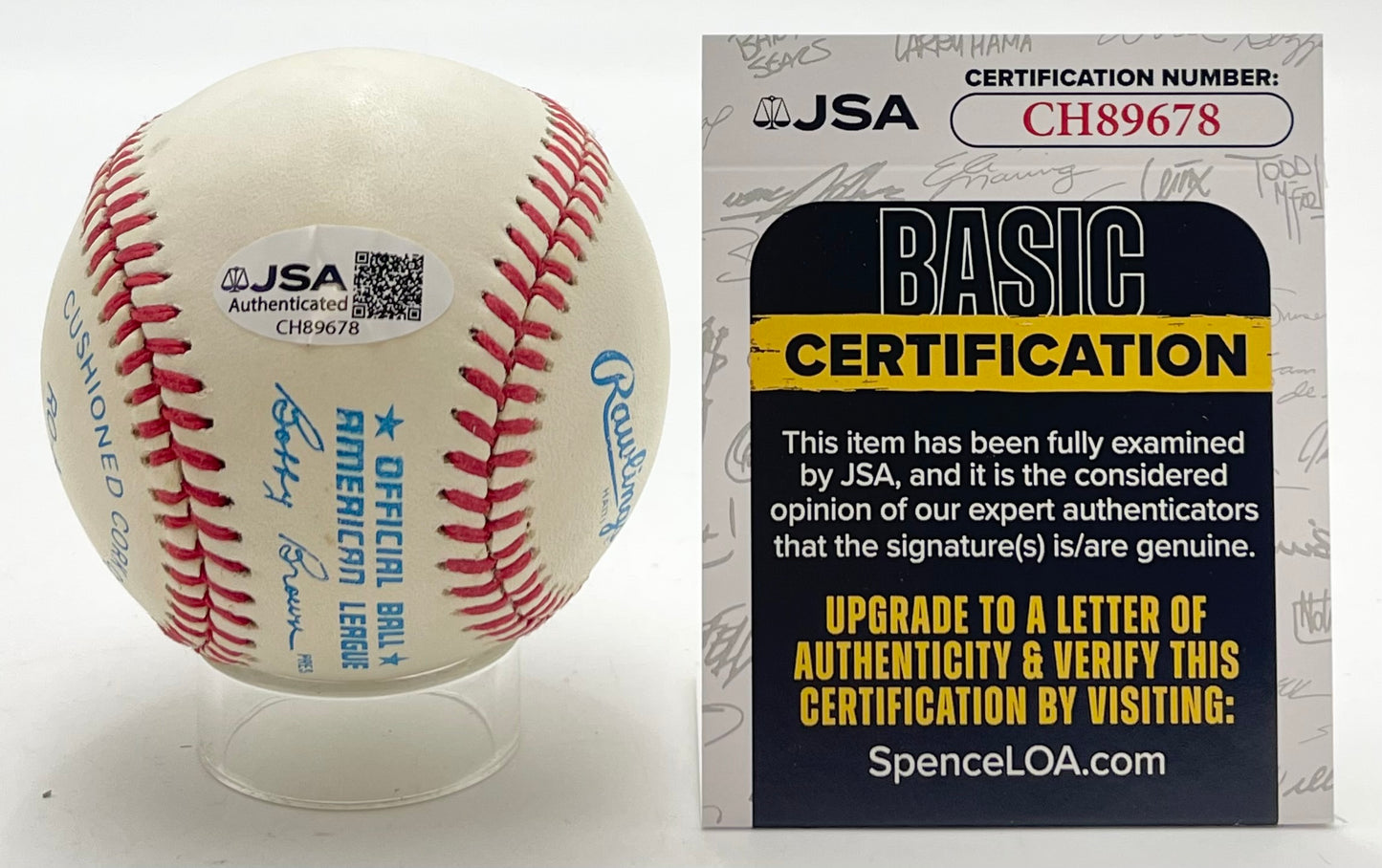 Bobby Richardson Signed/Autographed OAL Baseball New York Yankees JSA 201092