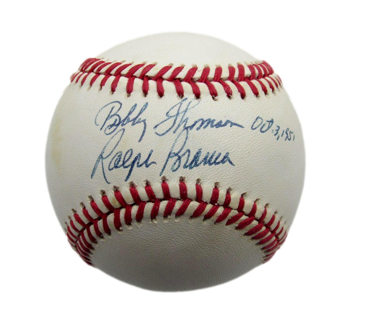 Ralph Branca/Bobby Thomson Dual-Signed/Autographed ONL Baseball JSA 198467