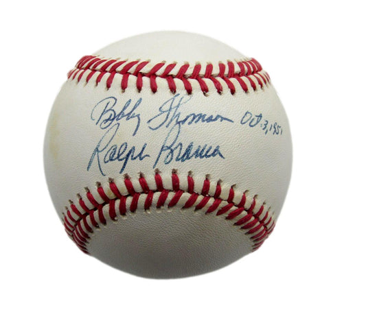 Ralph Branca/Bobby Thomson Dual-Signed/Autographed ONL Baseball JSA 198467