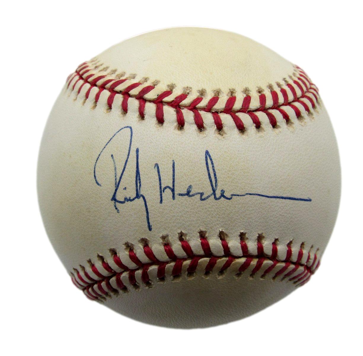 Rickey Henderson HOF Signed/Autographed OAL Baseball Oakland A's JSA 198474