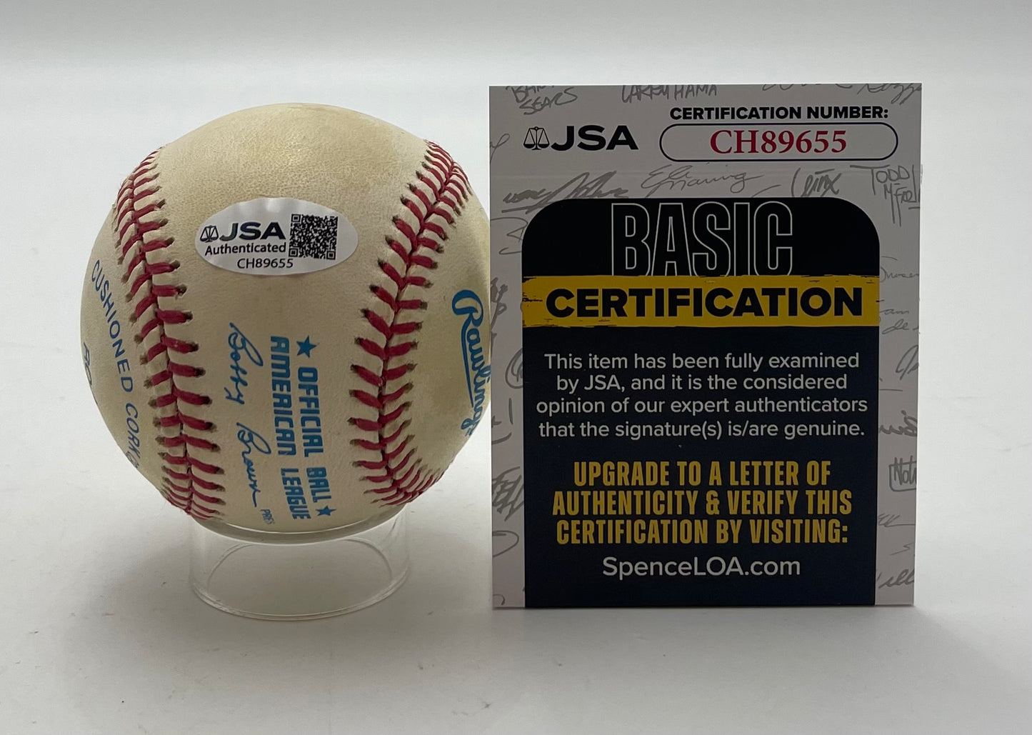 Al Kaline HOF Signed/Autographed OAL Baseball Detroit Tigers JSA 201054