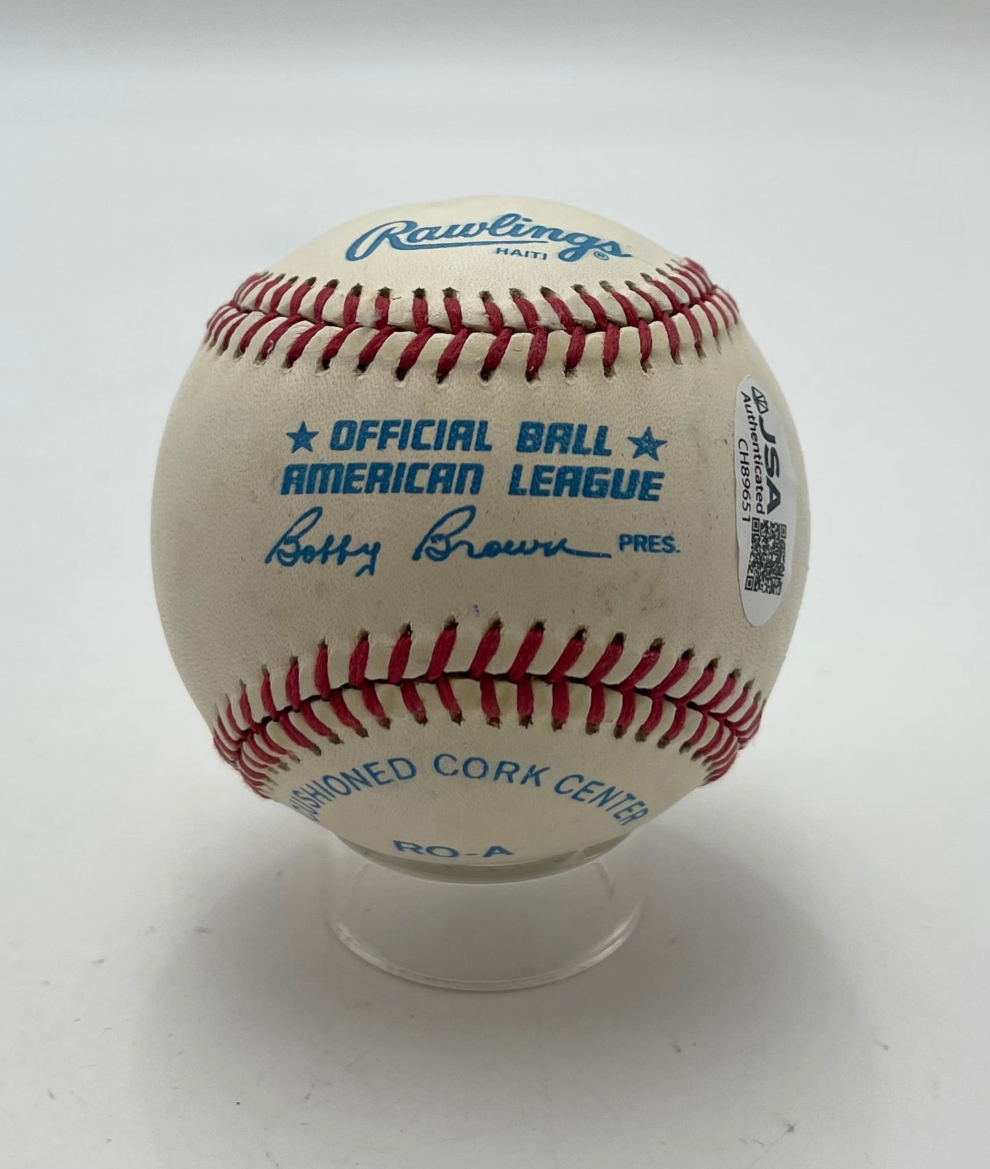 Bob Feller HOF Signed/Autographed OAL Baseball Cleveland Indians JSA 201055