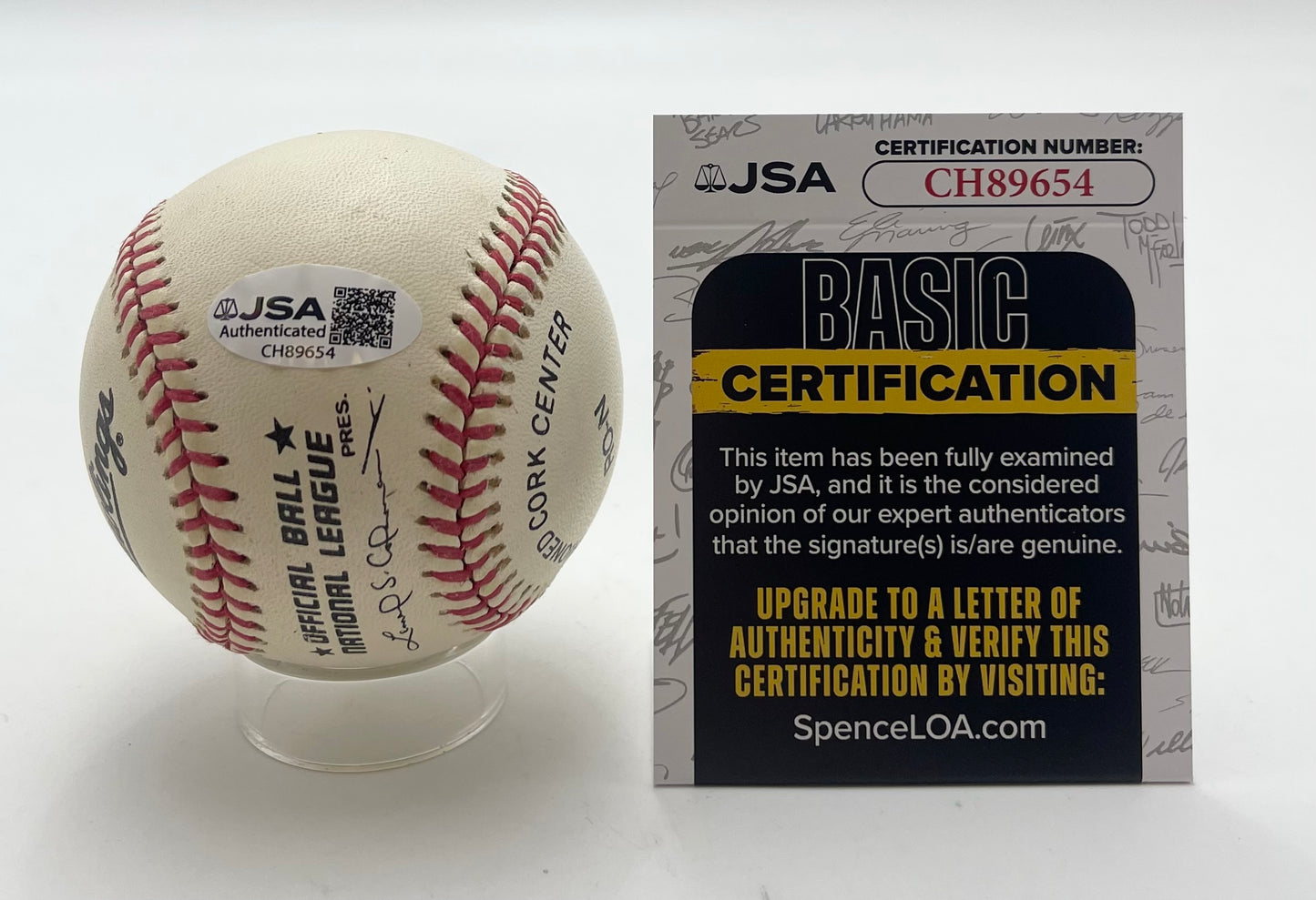 Ralph Kiner HOF Signed/Insribed ONL Baseball Pittsburgh Pirates JSA 201057