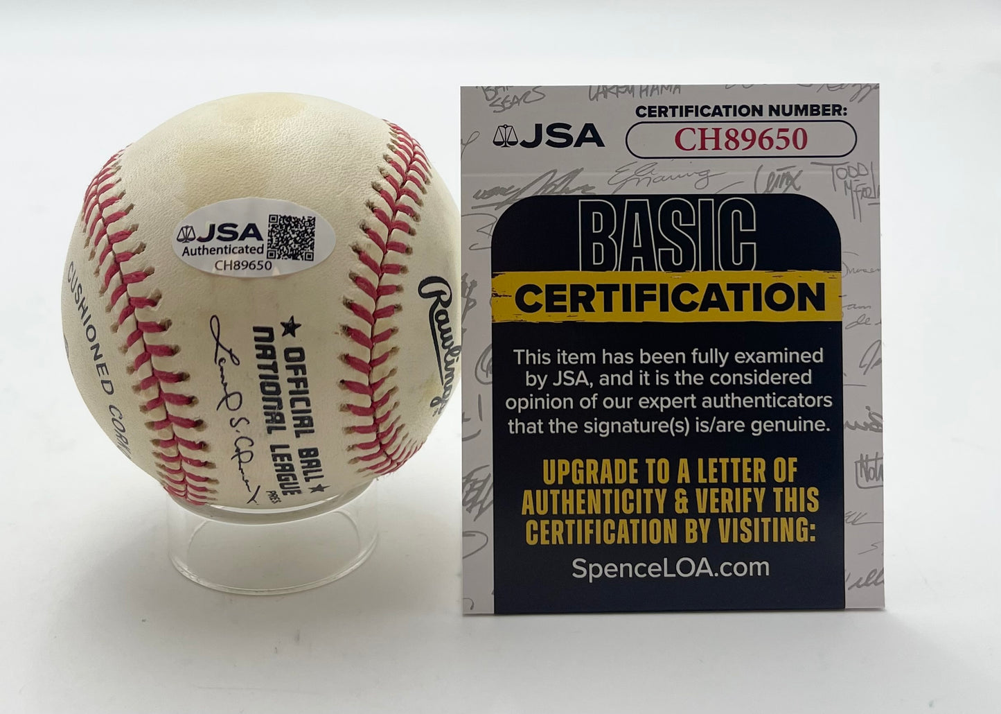 Tony Perez HOF Signed/Autographed ONL Baseball Cincinnati Reds JSA 201058