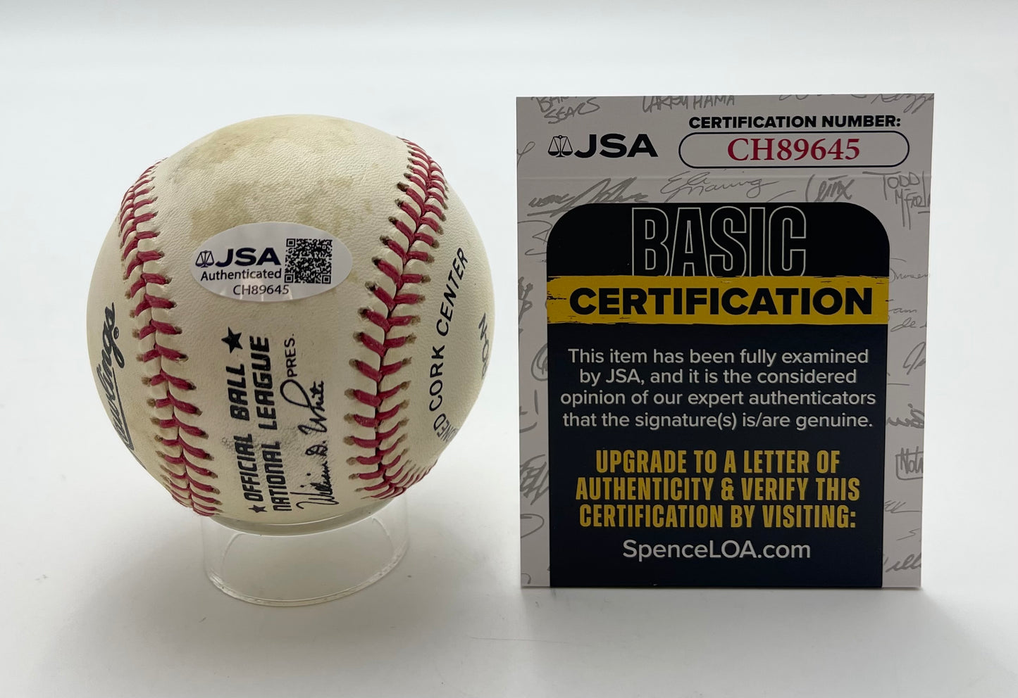 Fergie Jenkins HOF Signed/Inscribed ONL Baseball Chicago Cubs JSA 201062