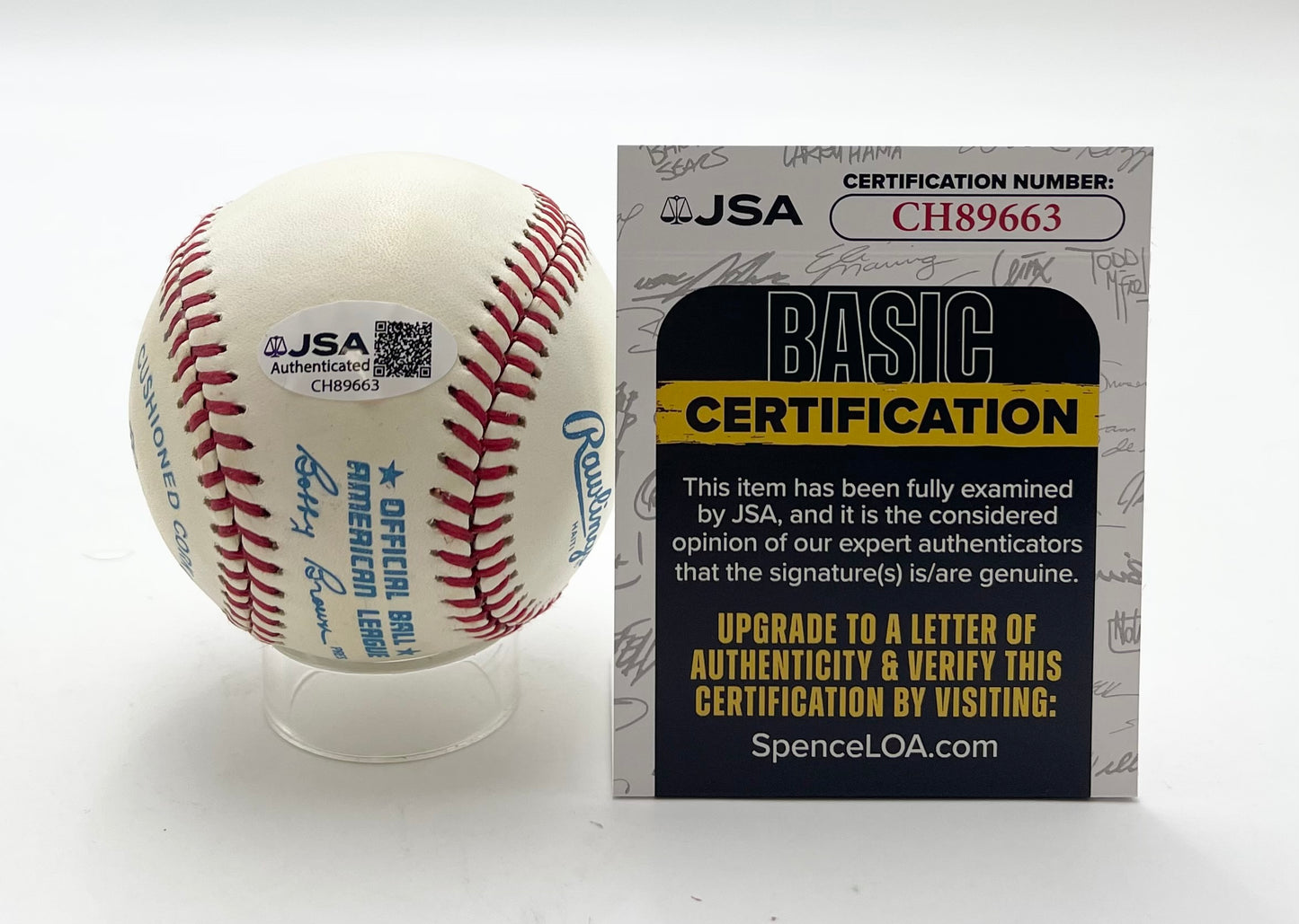 Al Kaline HOF Signed/Autographed OAL Baseball Detroit Tigers JSA 201167