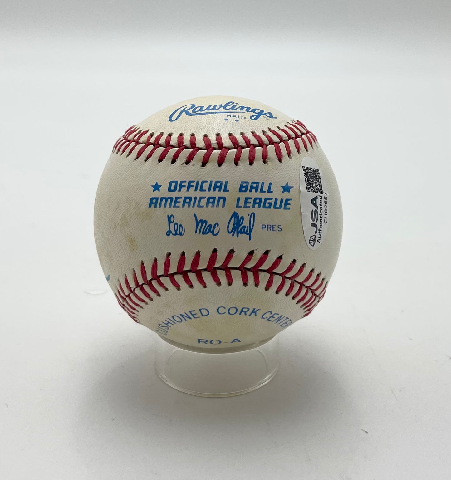Rollie Fingers HOF Signed/Autographed OAL Baseball Oakland A's JSA 201071