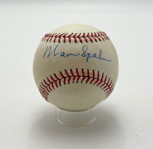 Warren Spahn HOF Signed/Autographed ONL Baseball Milwaukee Braves JSA 201072