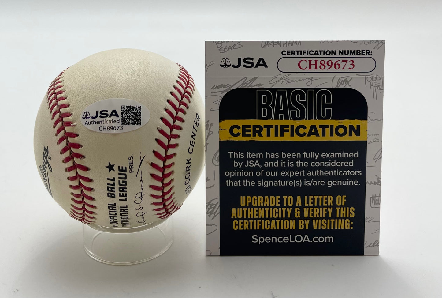 Willie McCovey HOF Signed/Auto ONL Baseball San Francisco Giants JSA 201079