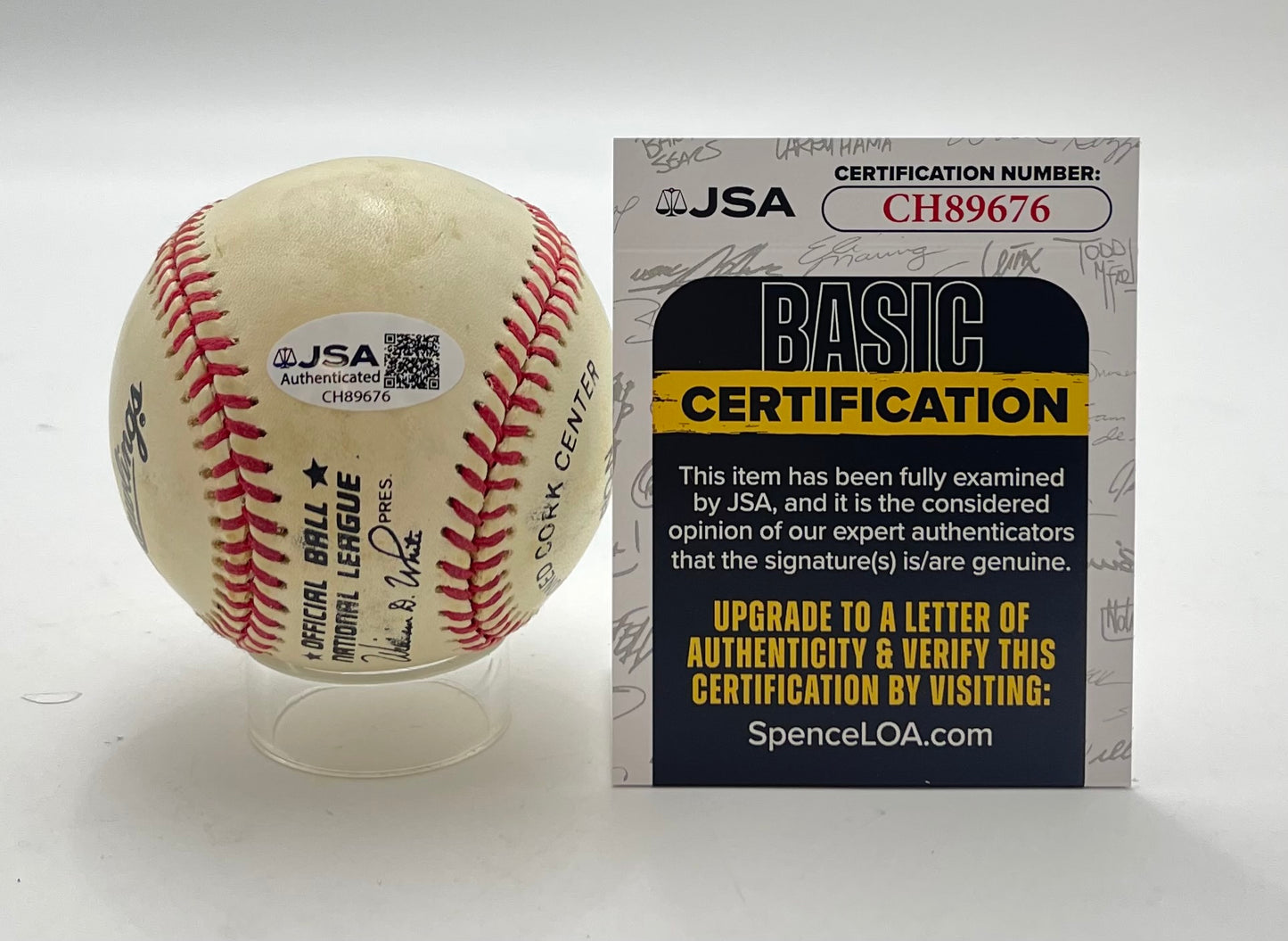 Ozzie Smith HOF Signed/Autographed ONL Baseball St. Louis Cardinals JSA 201084