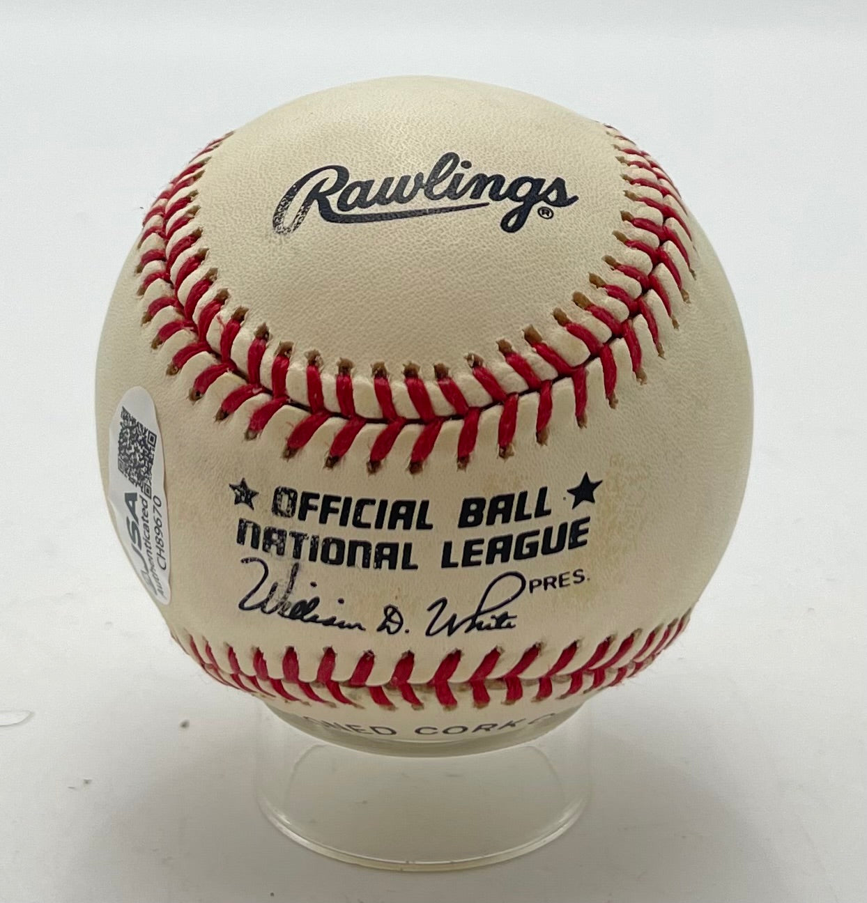Eddie Mathews HOF Signed/Autographed ONL Baseball Atlanta Braves JSA 201087