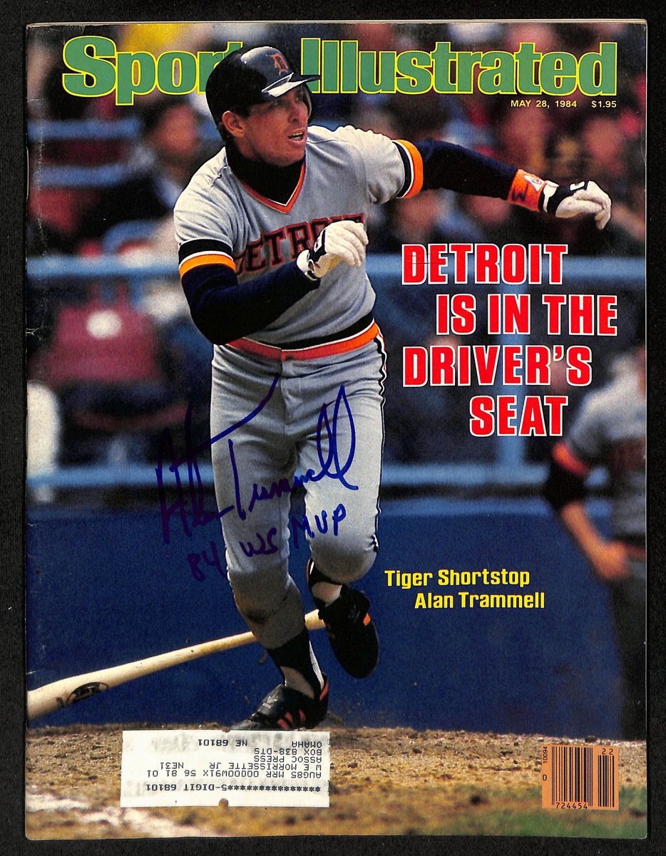 Alan Trammell HOF Signed/Insc 1984 Sports Illustrated Magazine Tigers JSA 201138