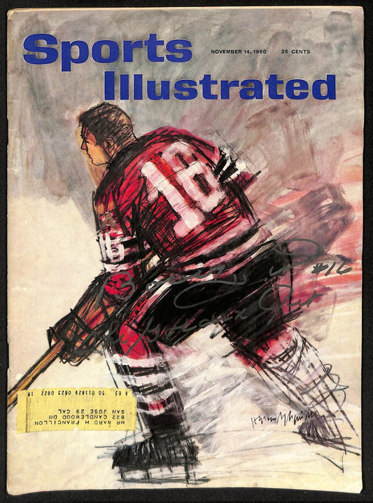 Bobby Hull HOF Signed/Inscr 1960 Sports Illustrated Magazine Black Hawks JSA1140
