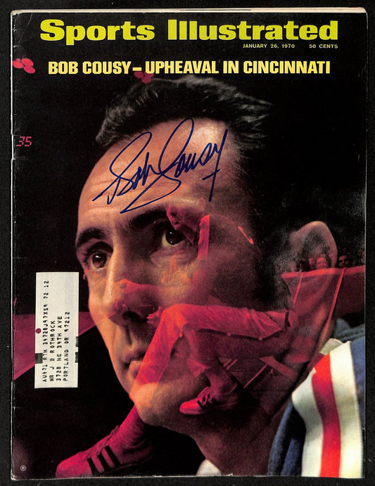 Bob Cousy HOF Signed 1970 Sports Illustrated Magazine Celtics Royals JSA 201143