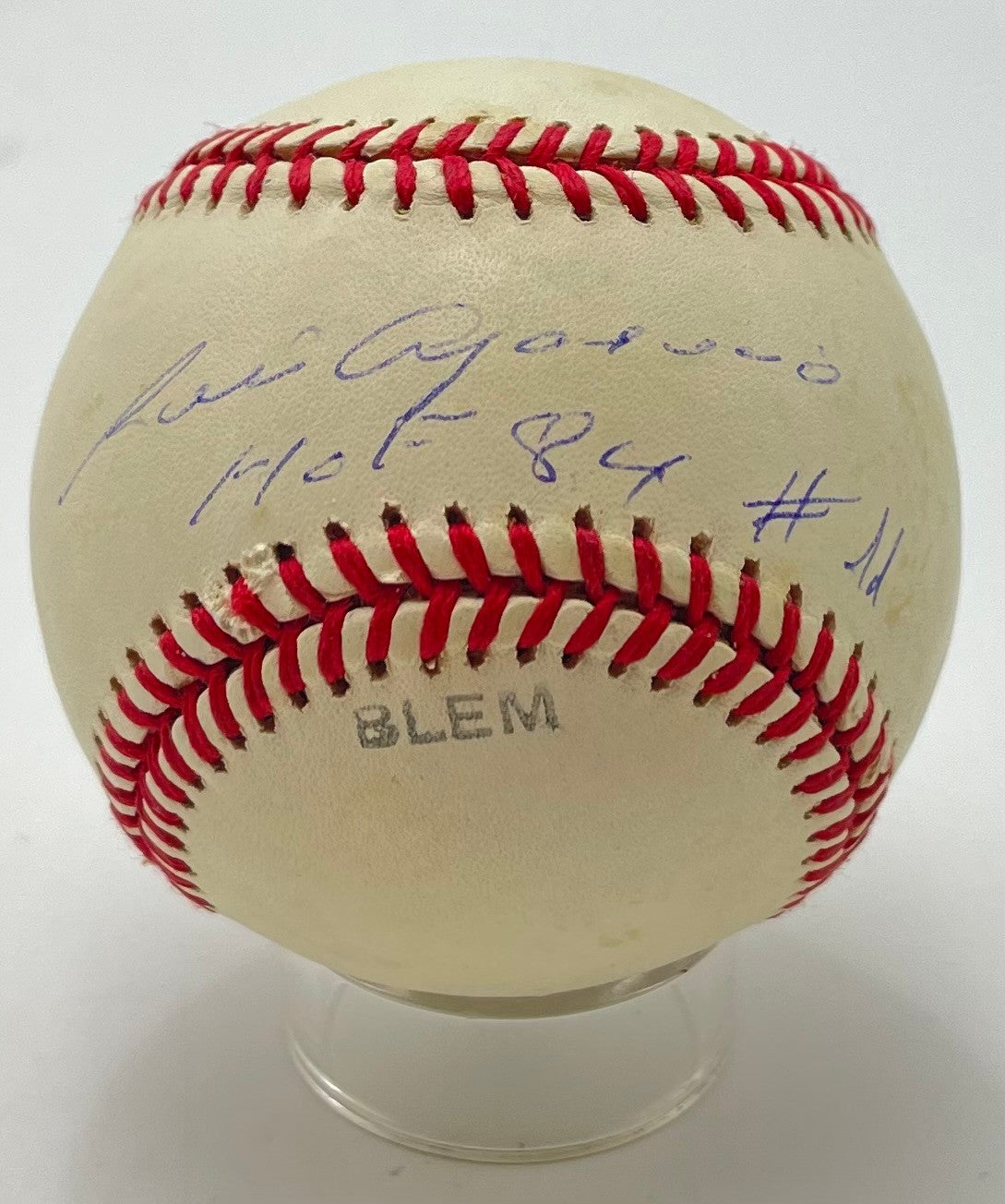 Luis Aparicio HOF Signed/Inscribed "HOF 84" OAL Baseball White Sox JSA 201152