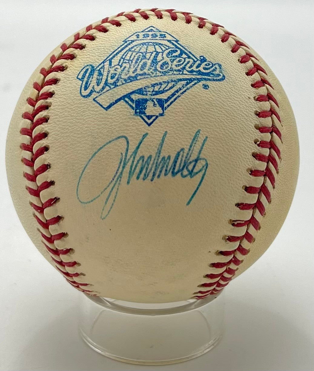 John Smoltz HOF Signed 1995 Atlanta Braves World Series Baseball JSA 201153