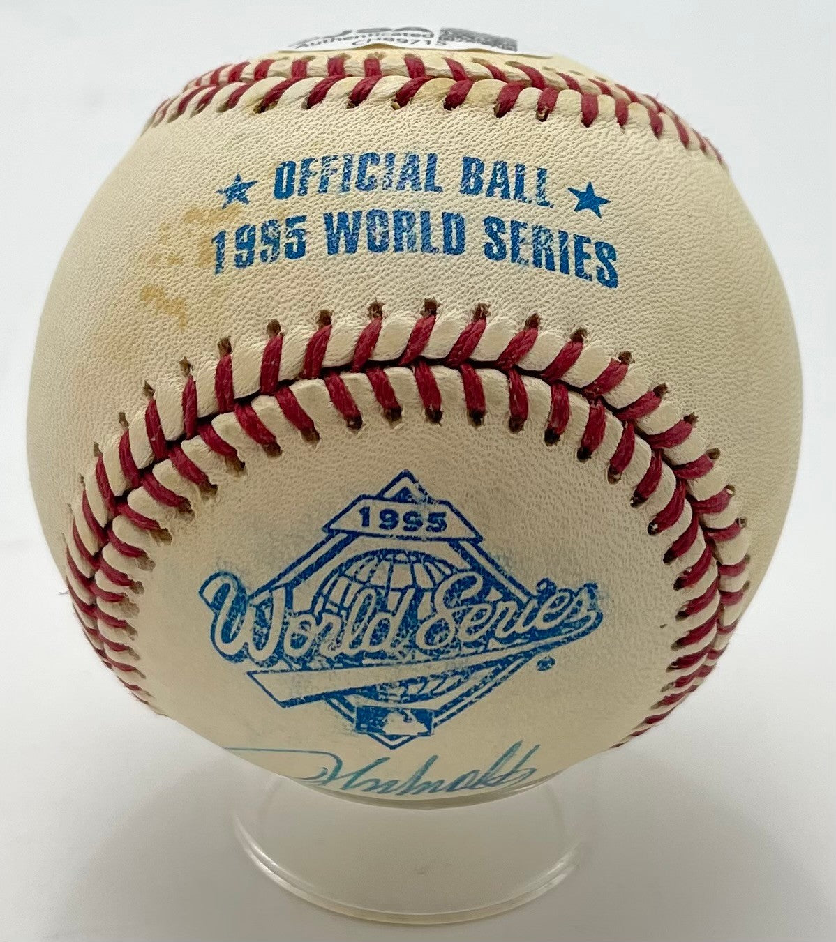 John Smoltz HOF Signed 1995 Atlanta Braves World Series Baseball JSA 201153